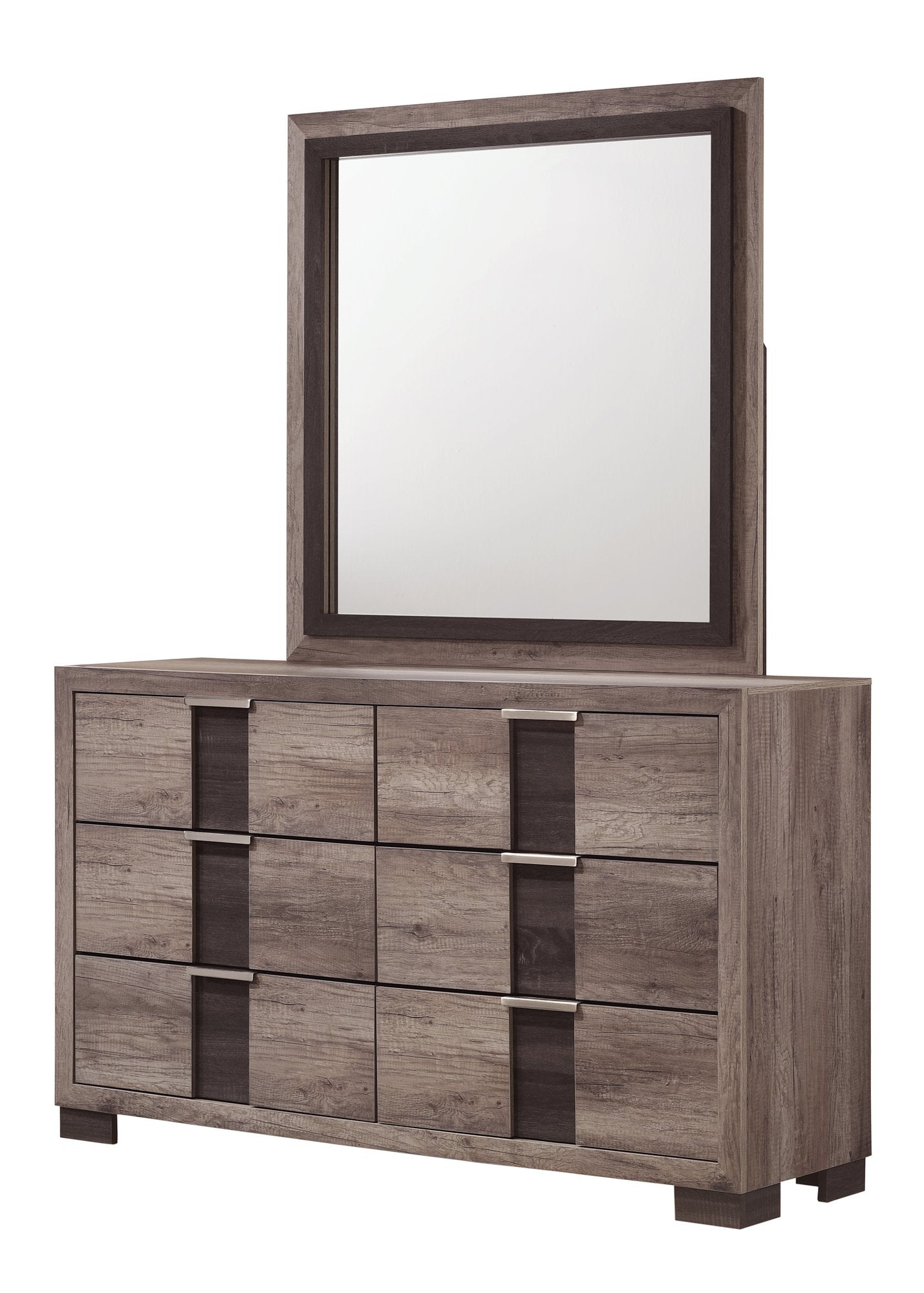 RANGLEY DRESSER TOP-GREY/BROWN