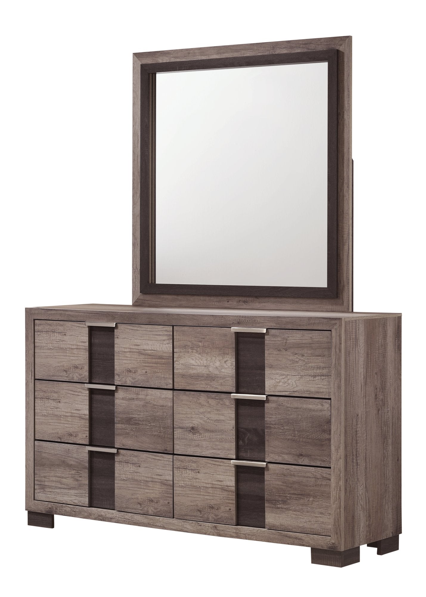 RANGLEY DRESSER TOP-GREY/BROWN