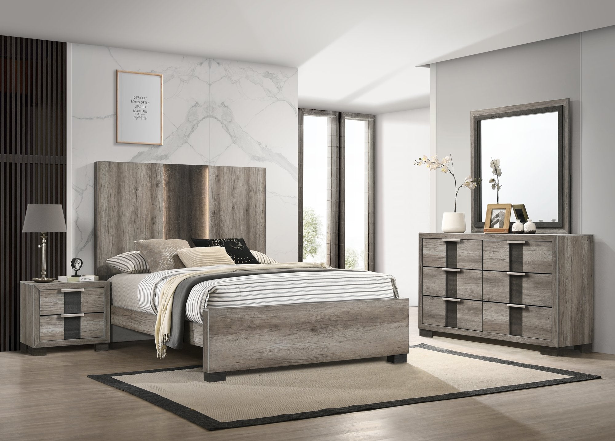 RANGLEY CHEST-GREY/BROWN