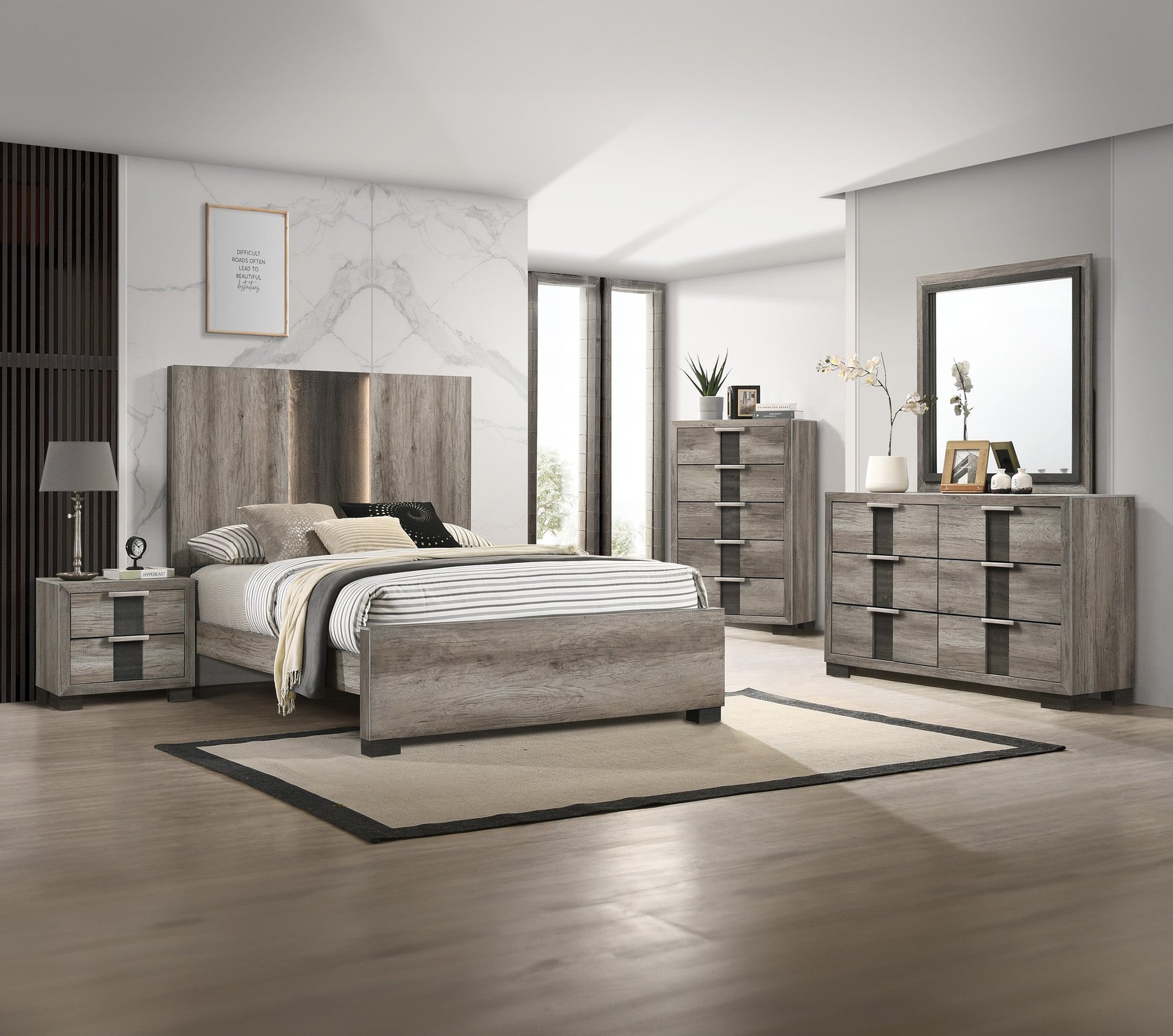 RANGLEY CHEST-GREY/BROWN