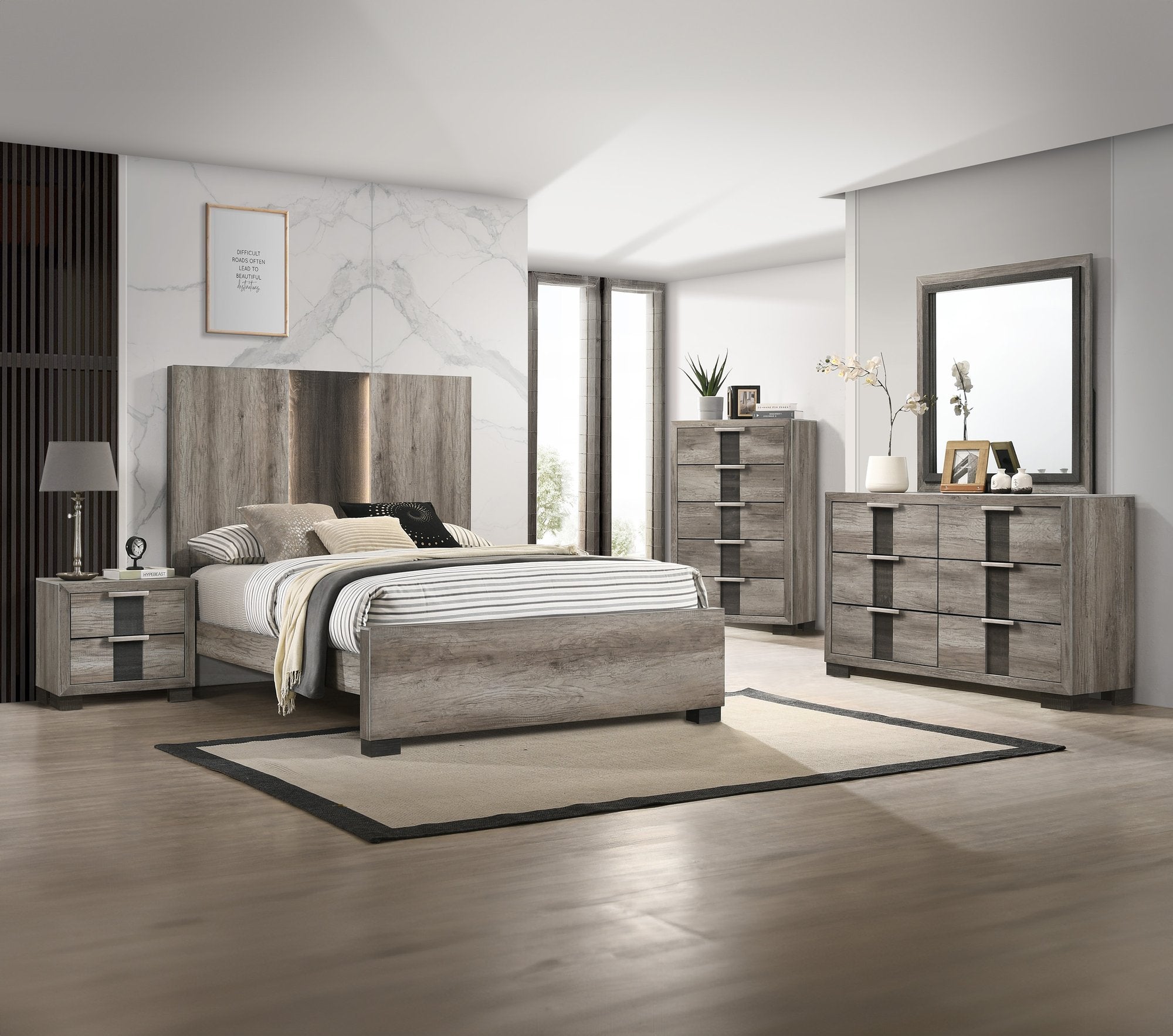 RANGLEY CHEST-GREY/BROWN