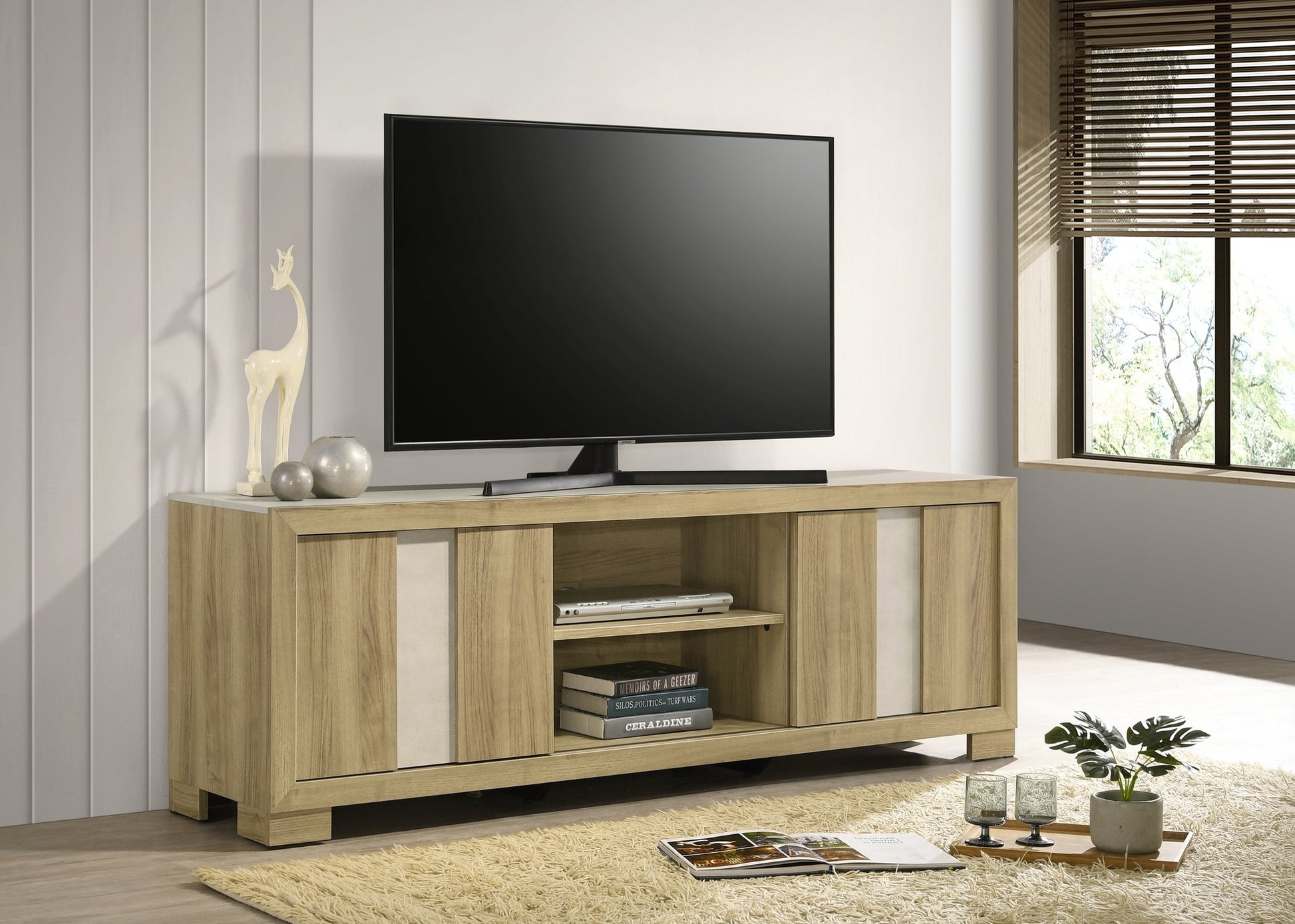 RANGLEY TV STAND - DRIFTWOOD