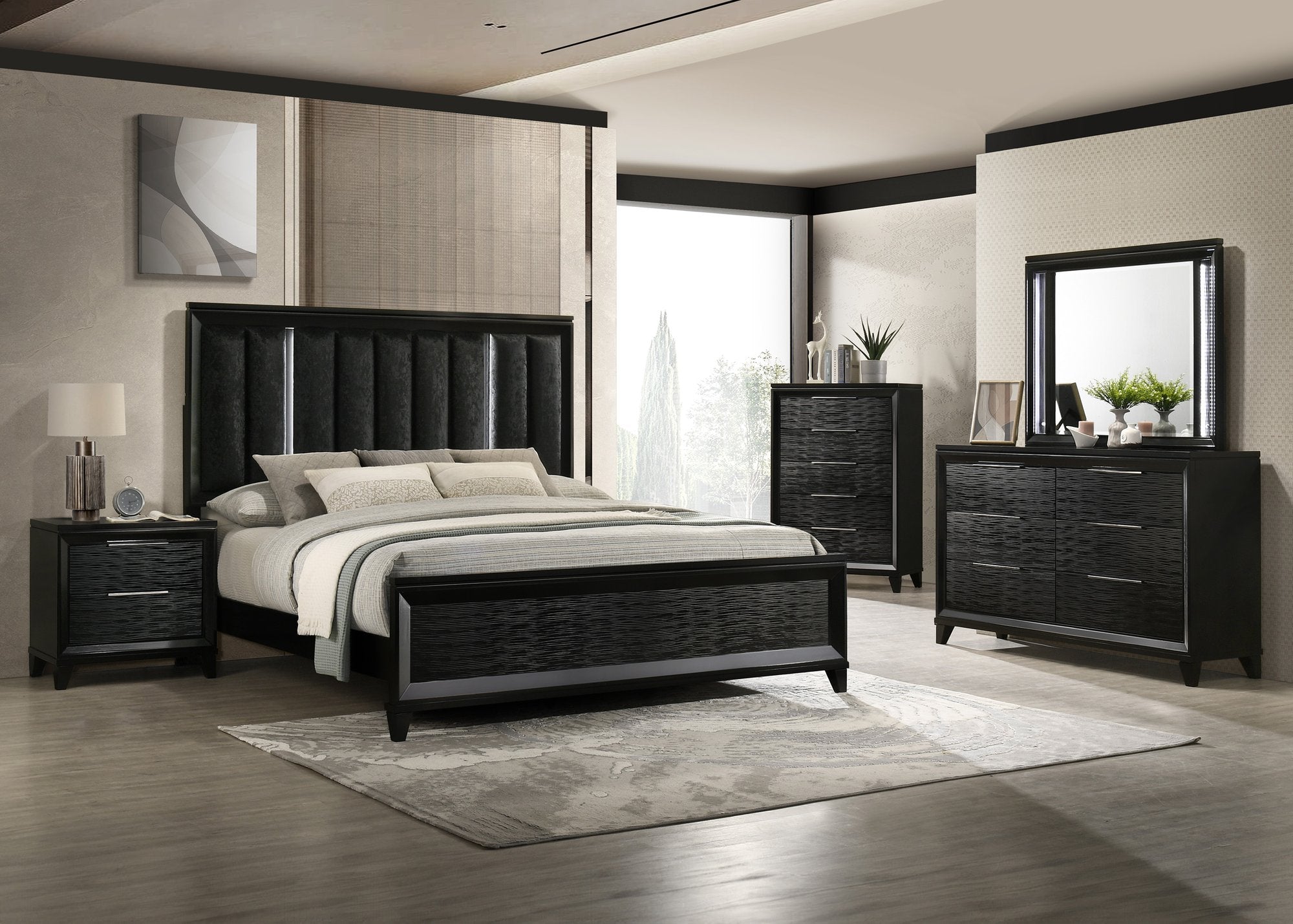 CRESSIDA LED DRESSER TOP BLACK