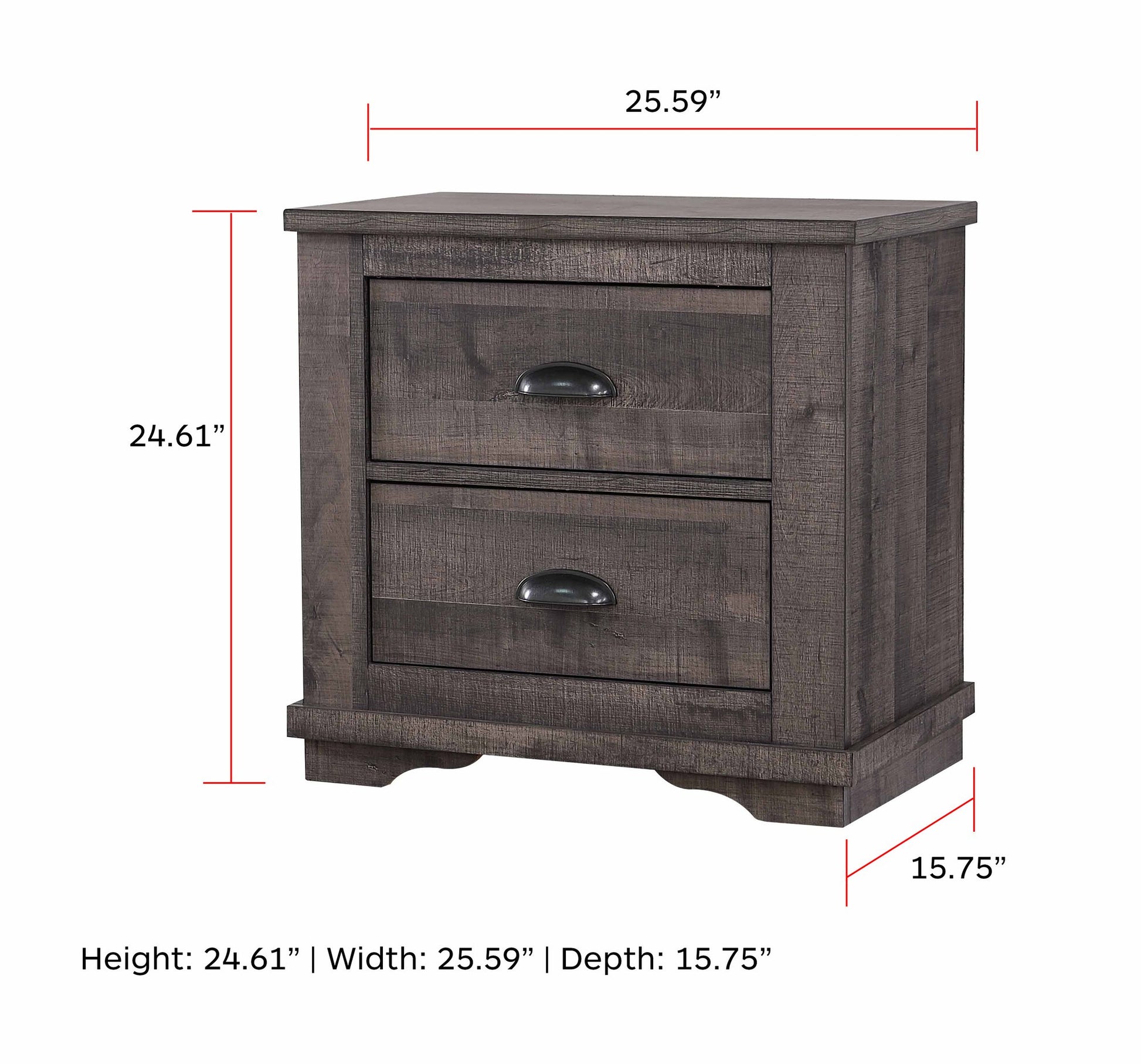 CORALEE NIGHT STAND GREY