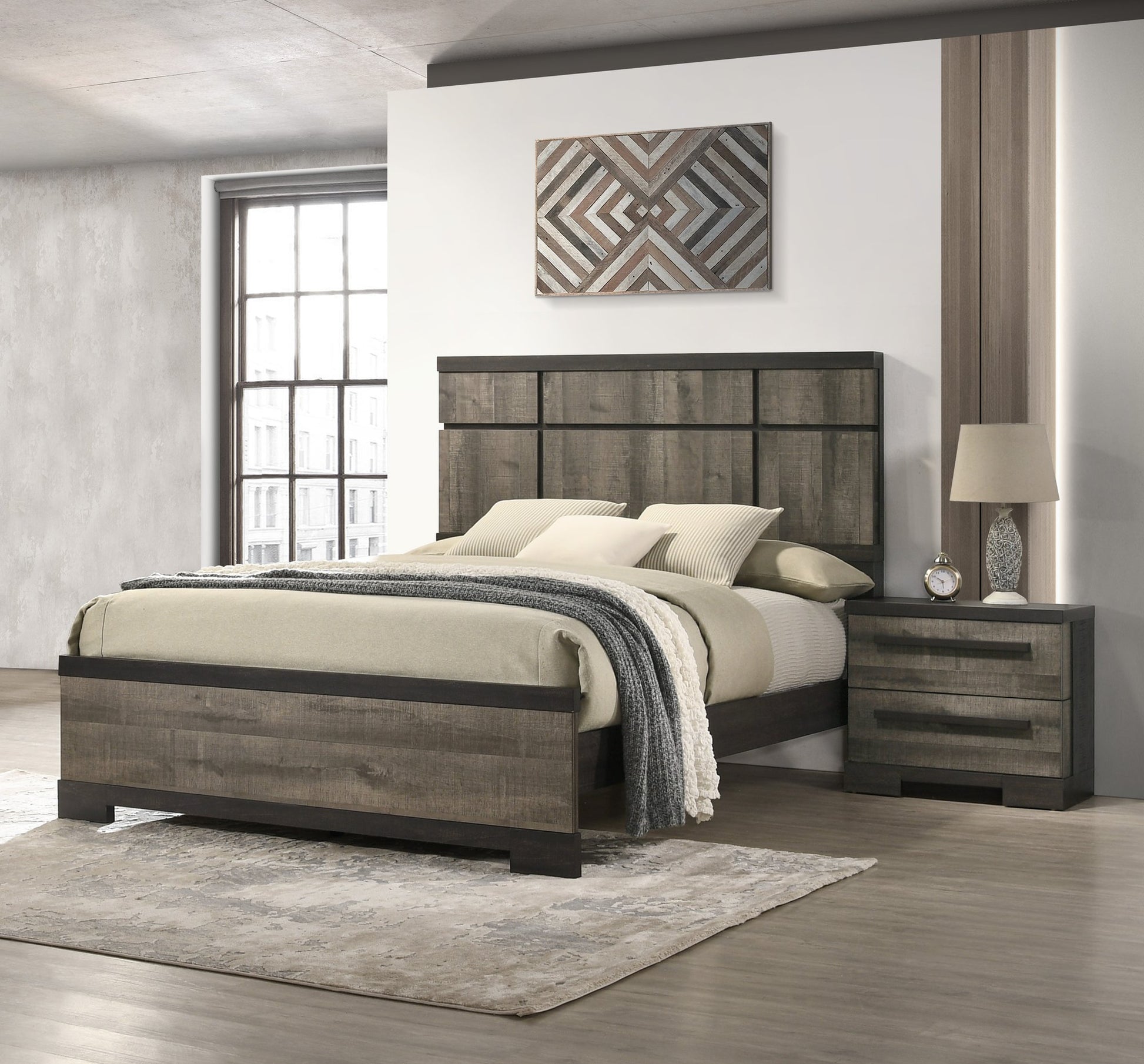 REMINGTON NIGHT STAND GRAY/EBONY