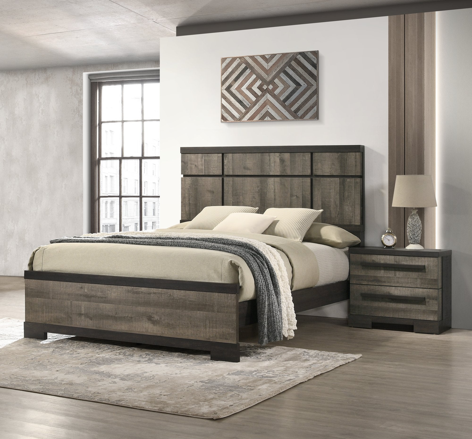 REMINGTON NIGHT STAND GRAY/EBONY