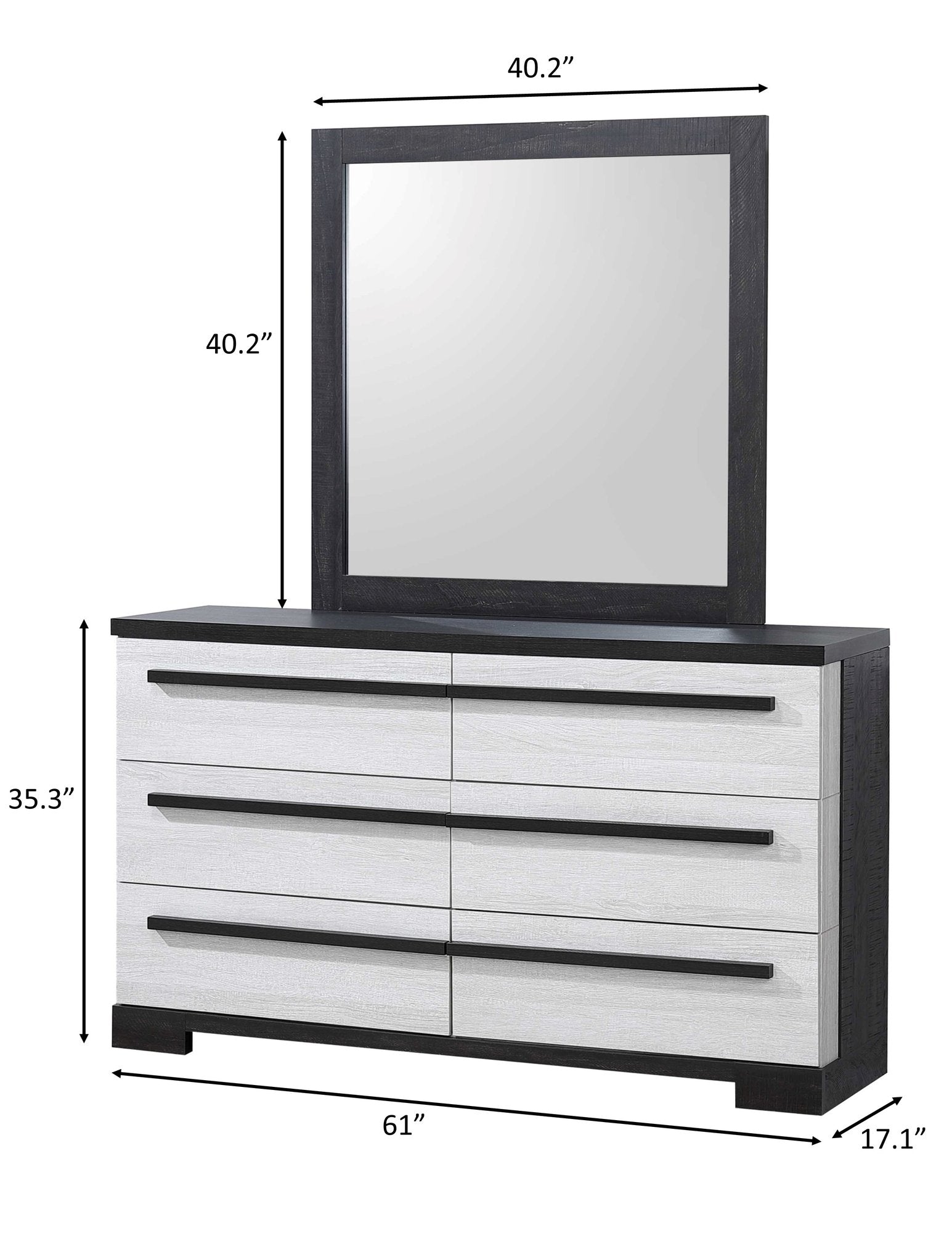 REMINGTON DRESSER CHALK/EBONY