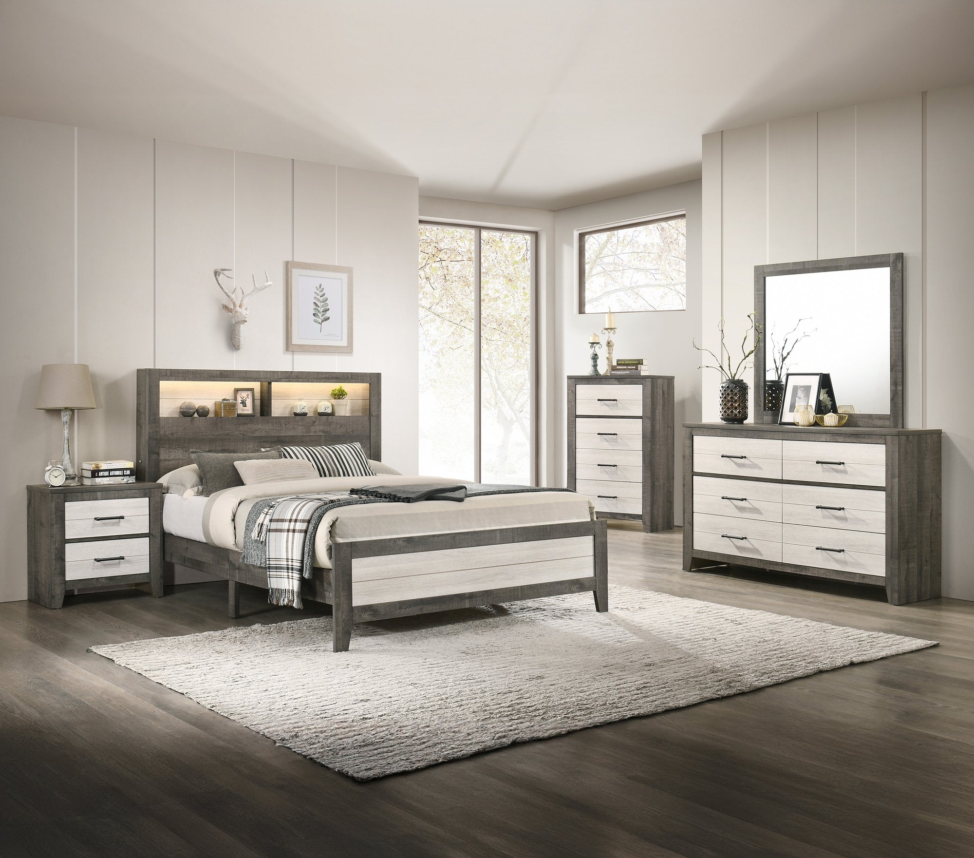 RHETT QUEEN PLATFORM BED IN 1 BOX