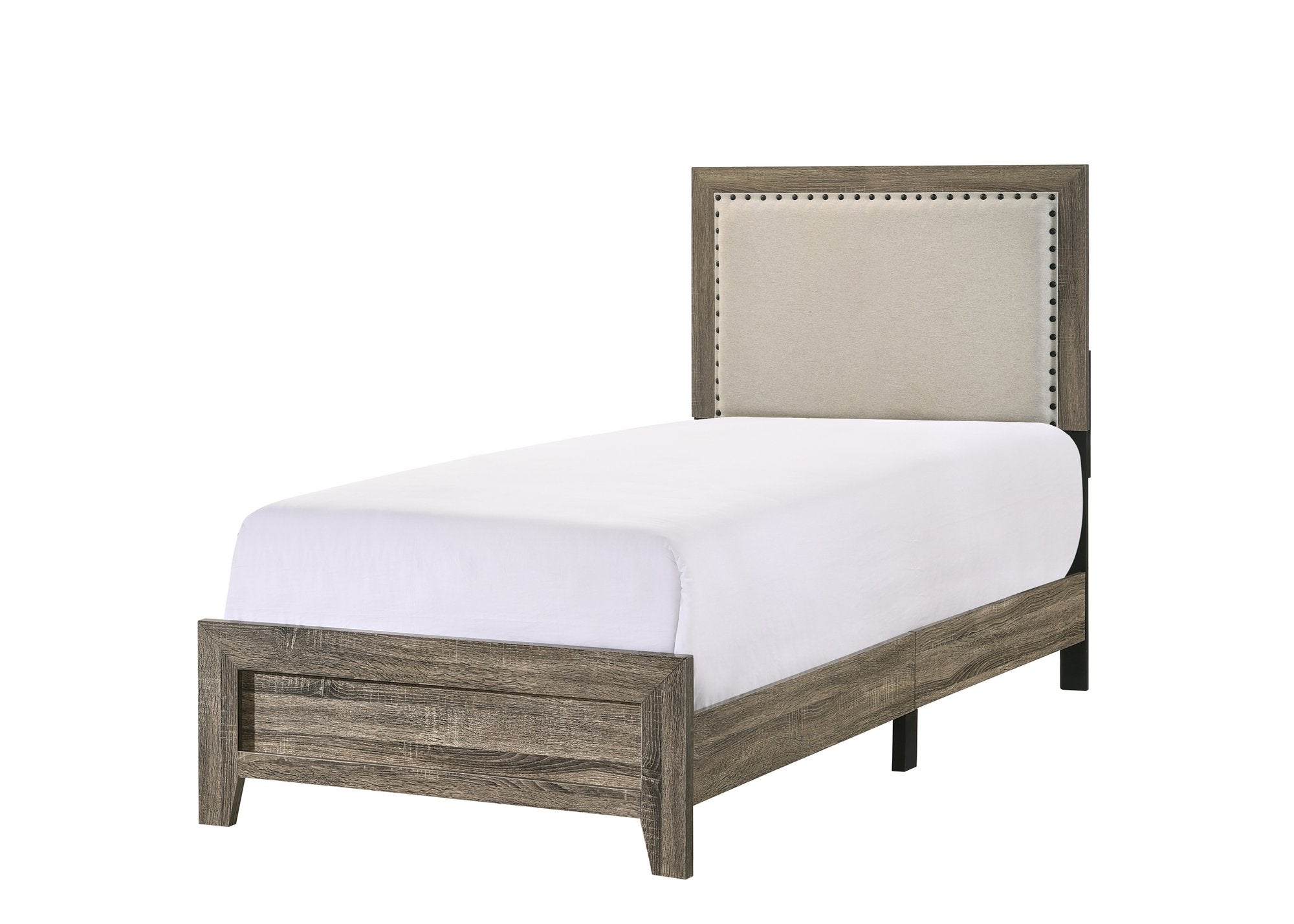 MILLIE UPHOLSTERY BED ONE BOX -GREY