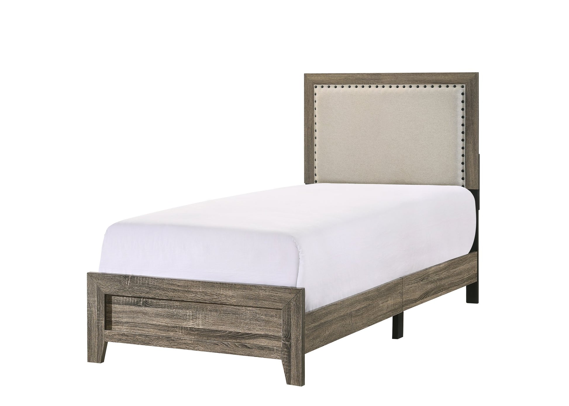 MILLIE UPHOLSTERY BED ONE BOX -GREY