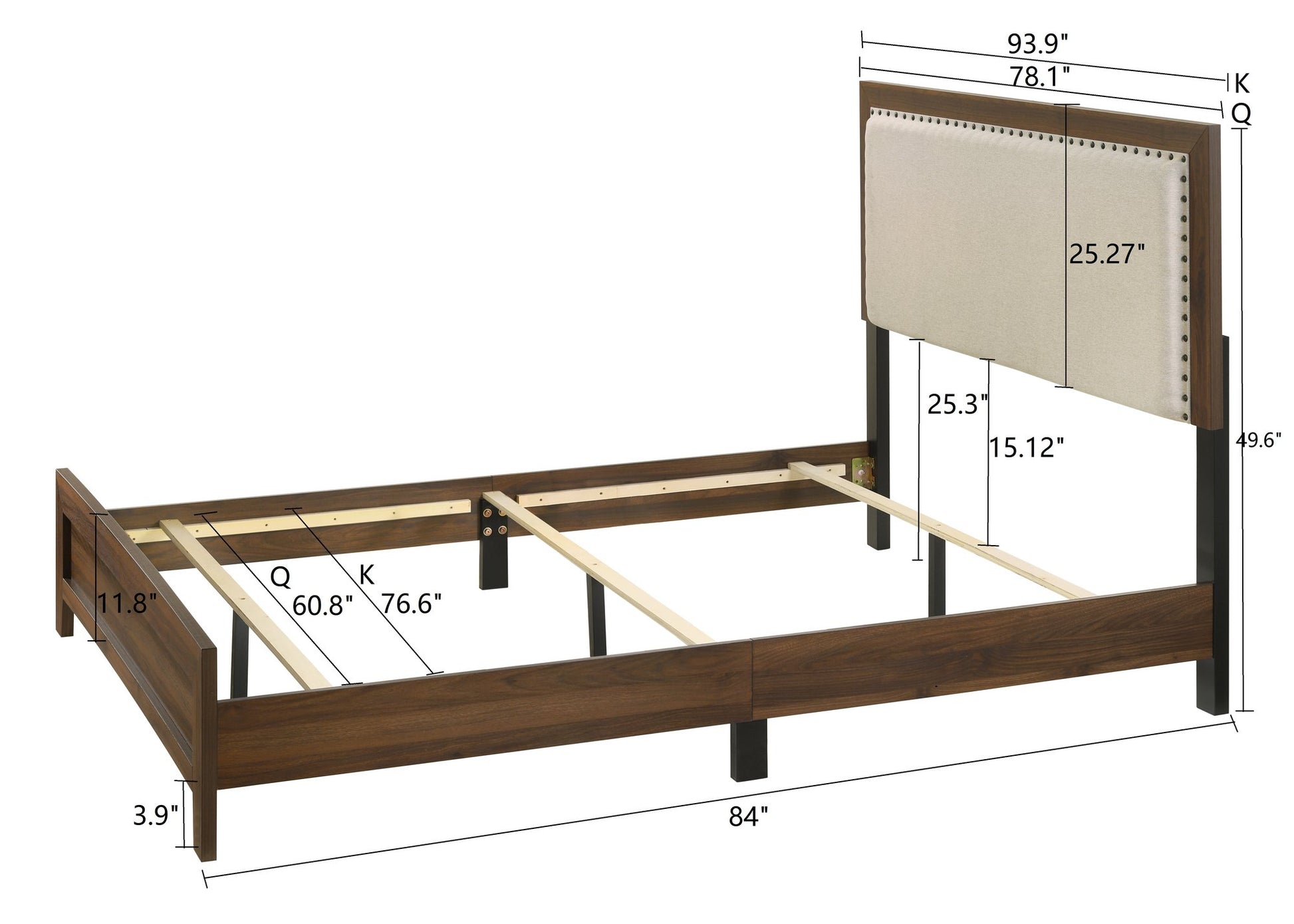 MILLIE UPHOLSTERY ONE BOX BR.CHERRY