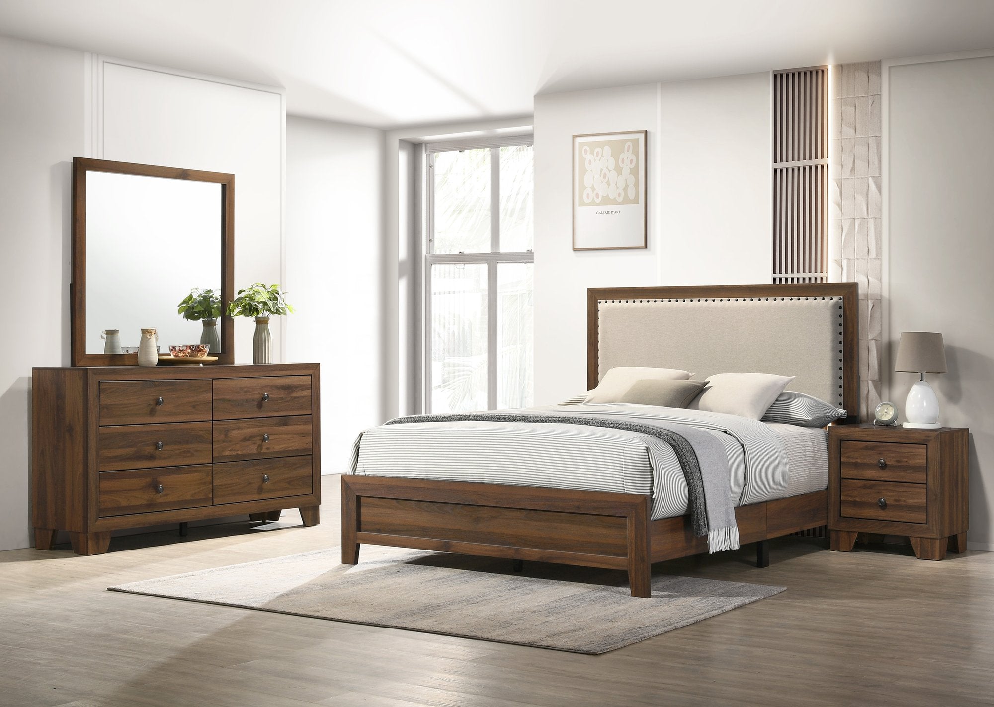 MILLIE UPHOLSTERY ONE BOX BR.CHERRY