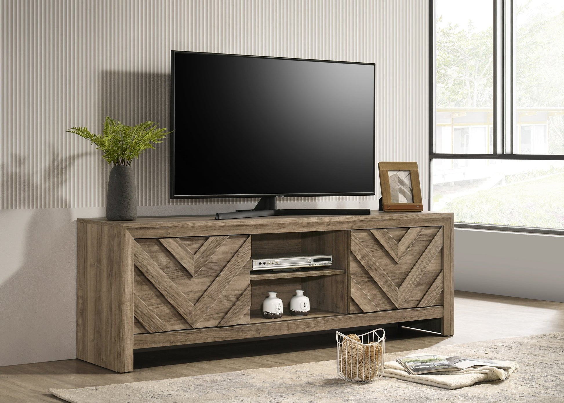 VALOR TV STNND-LIGHT BROWN