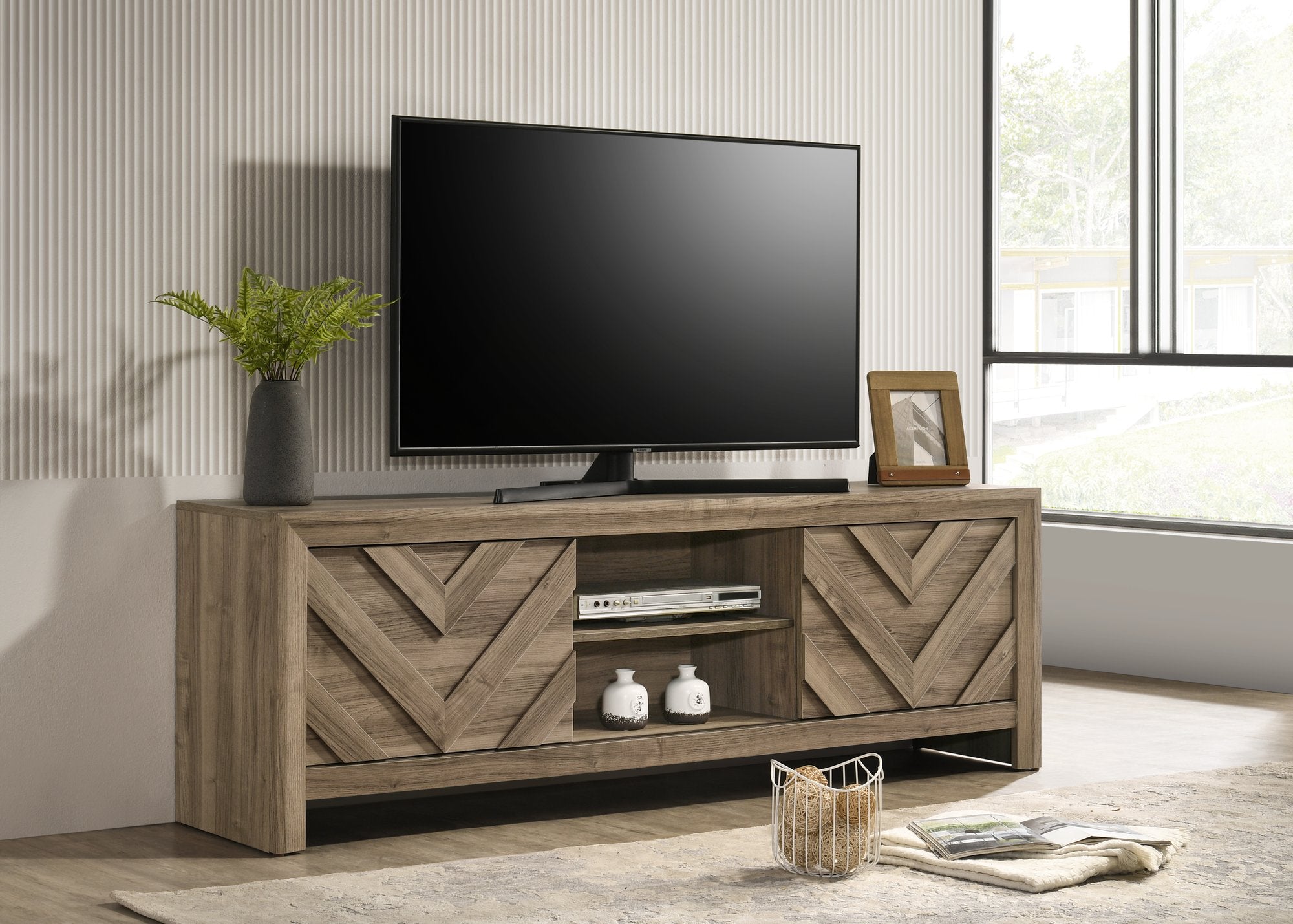 VALOR TV STNND-LIGHT BROWN