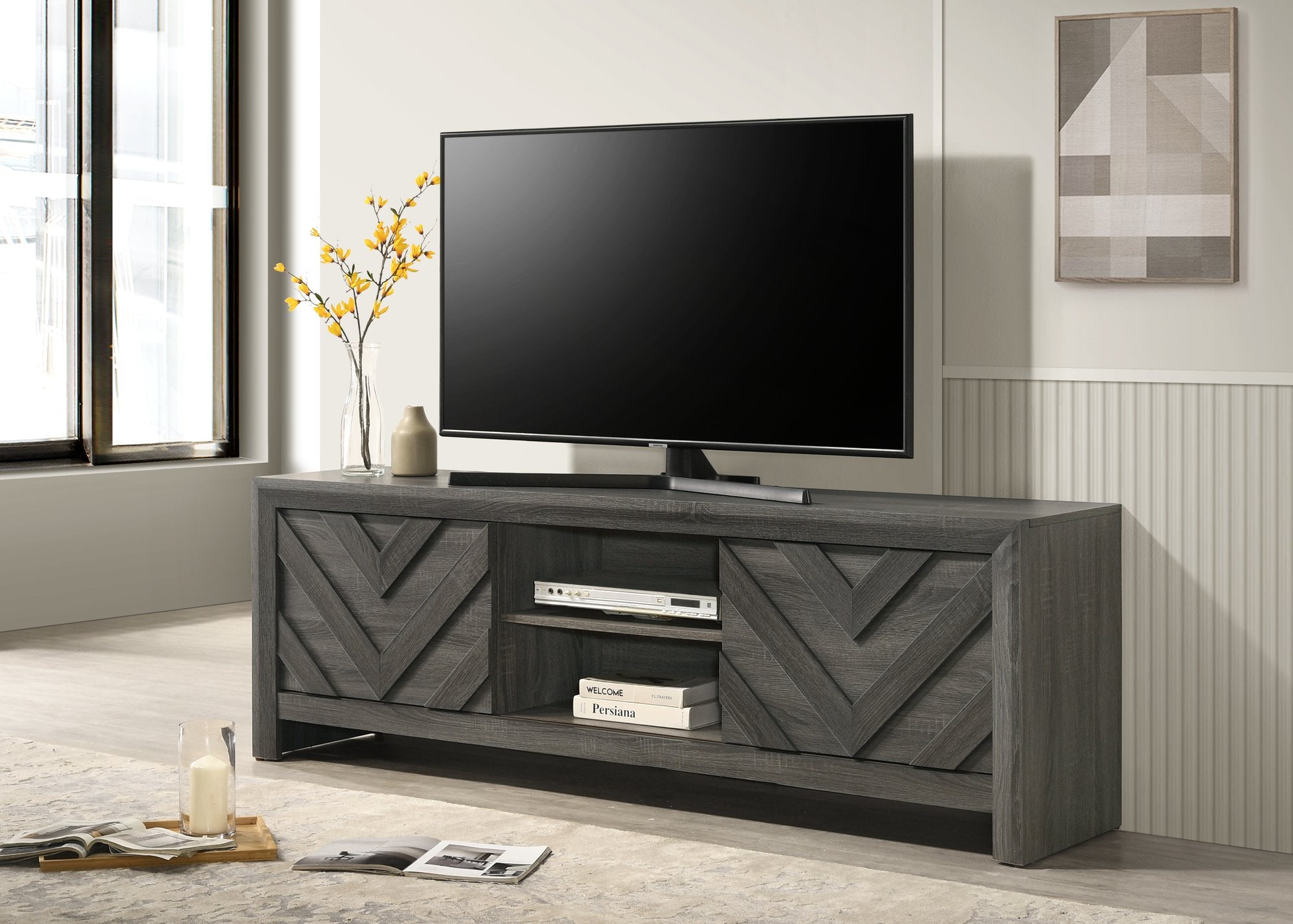 VALOR TV STAND-GREY