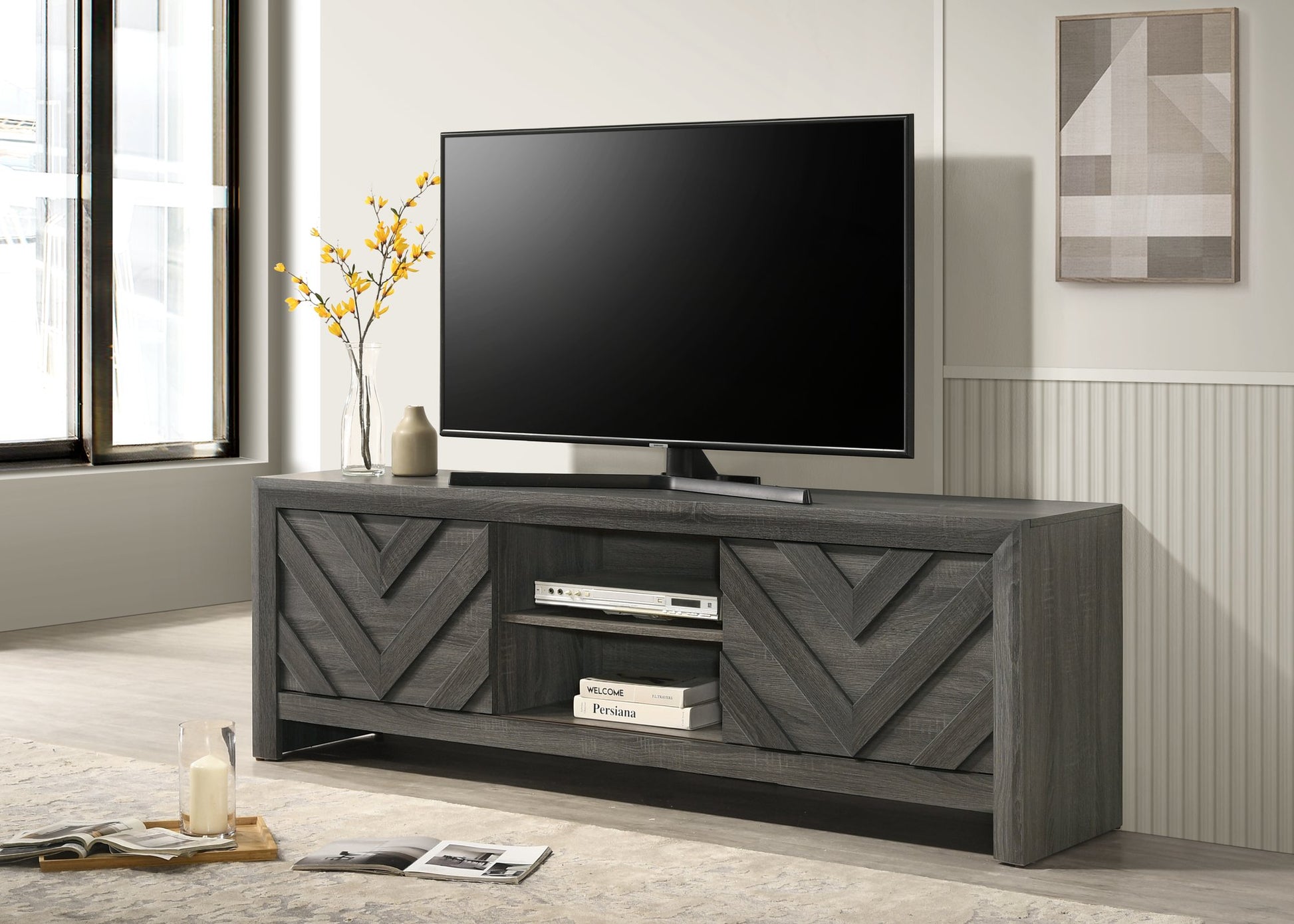 VALOR TV STAND-GREY