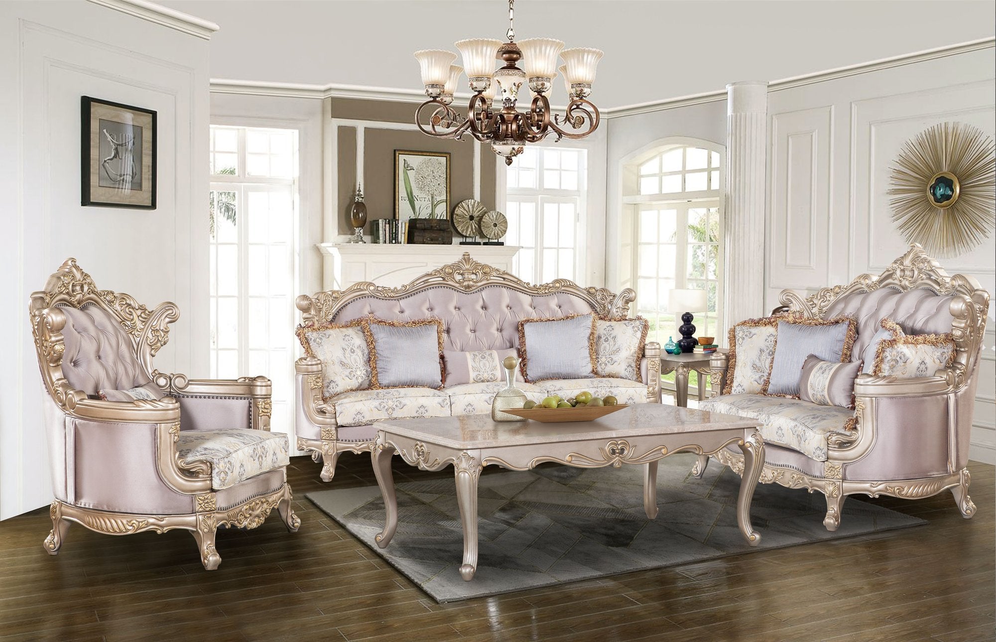 CAMILLA SILVER SOFA/LOVESEAT