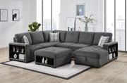 Gray Storage Ottoman